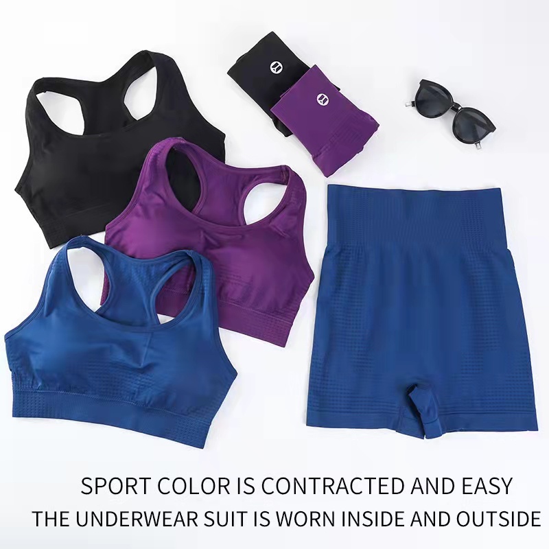 Enna Sports Sets Sports Bras and high waist Shorts Yoga Running Fitness for women 211 - Image 2