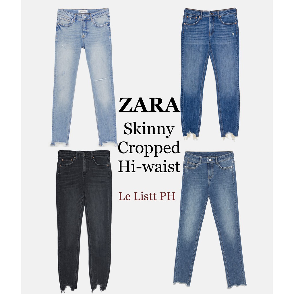 zara skinny cropped