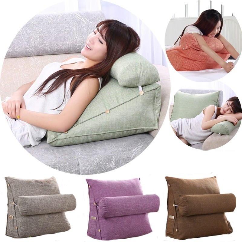 Details about   2020 Three-dimensional backrest pillow washable cotton linen sofa cushion 