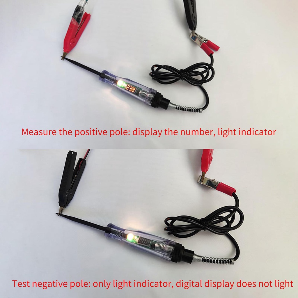 6 24v dc digital lcd display test light dc 3v 48v test light with