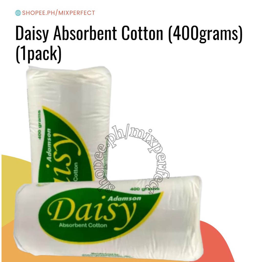 Daisy Absorbent Cotton (400grams)(1pack) | Shopee Philippines