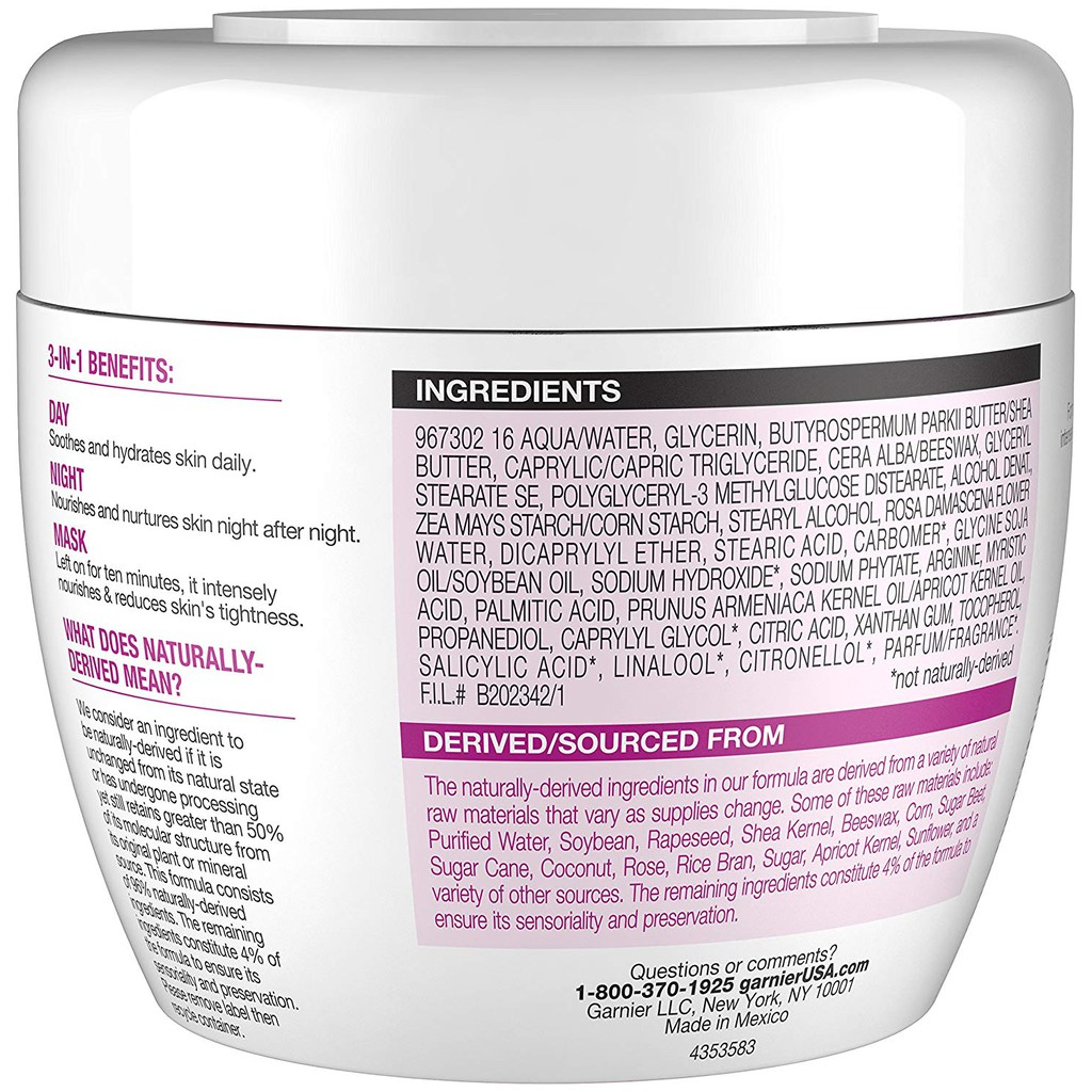 garnier rose water moisturiser 3 in 1