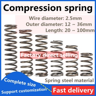 x 15-50mm Length Pressure Compression Spring 12-35mm Outer Dia 2.0mm Wire Dia 