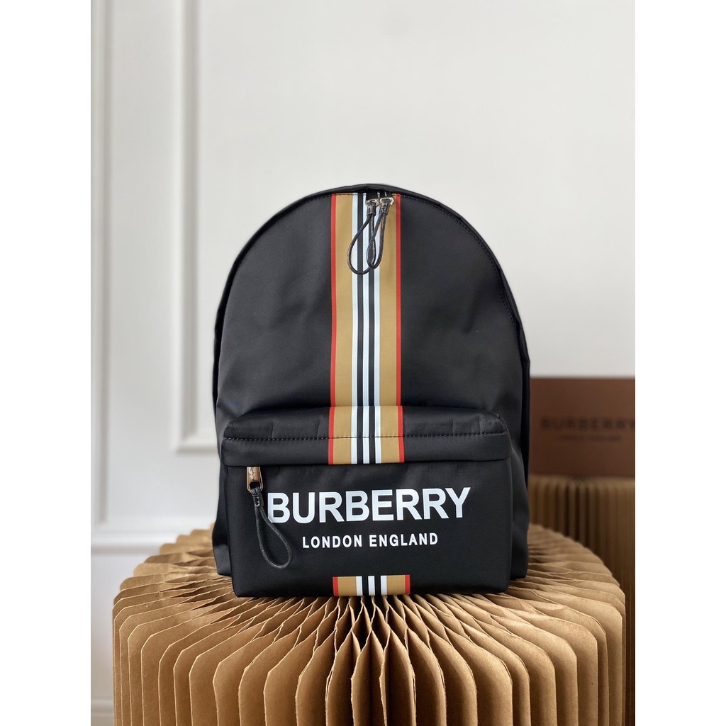 P Burberry Burberry Exclusive Logo Jacquard Canvas Backpack Unisex Backpack  School Bag Classic | Shopee Philippines