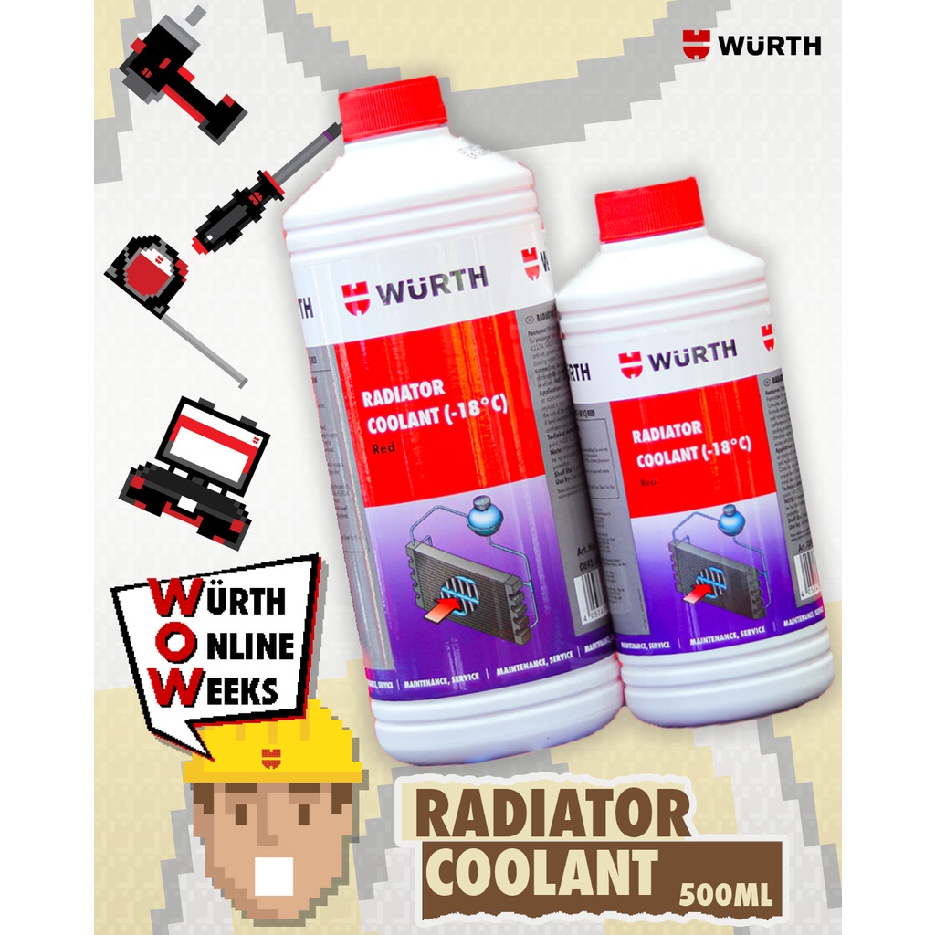 Wurth Coolant Organic Antifreeze 0 5Lt Shopee Philippines