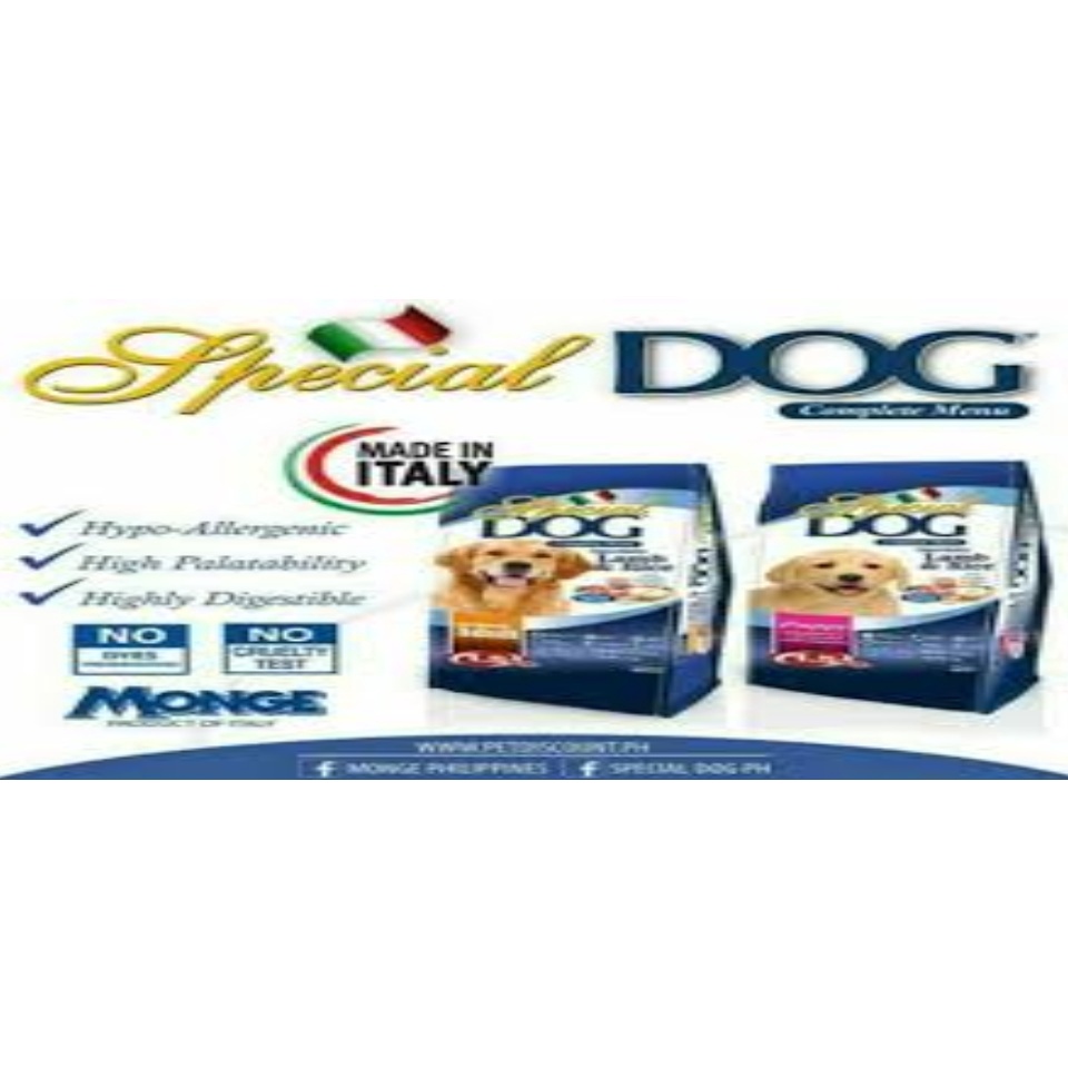 Monge Special Dog ADULT 9 KG / 20 LBS Complete Menu All Breed Adult Dog Food Lamb and Rice Made in I #8