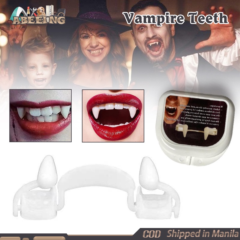 Fake Vampire Teeth Retractable Vampire Fangs Adult Halloween Performance Cosplay Toy