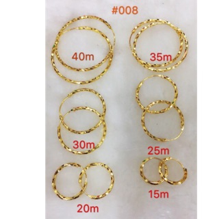 14k bangkok gold loop earings0008