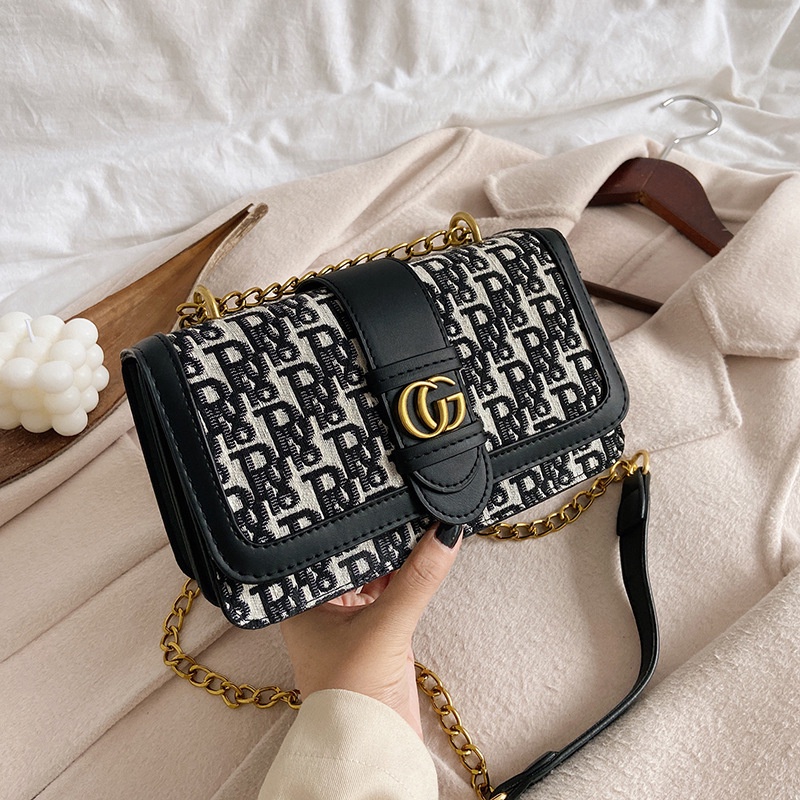 Luxury Leather Shoulder Bag for Women Chain Bags Vintage Designer