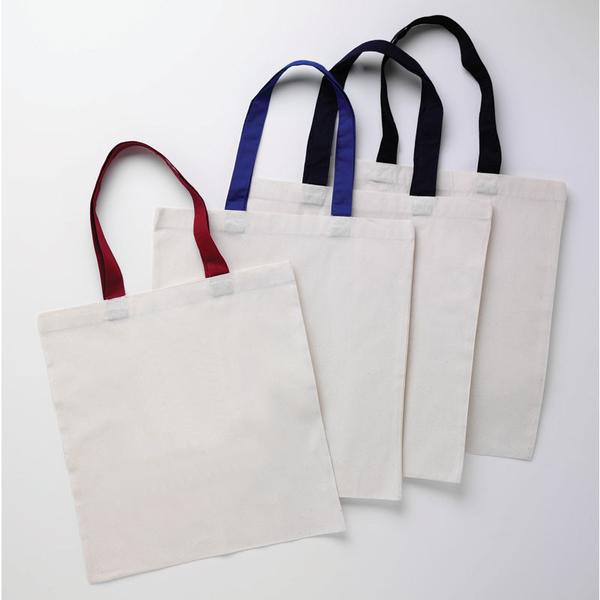 Plain Canvas tote bag with Colored handle [COD] | Shopee Philippines
