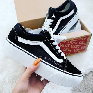 thick sole black vans