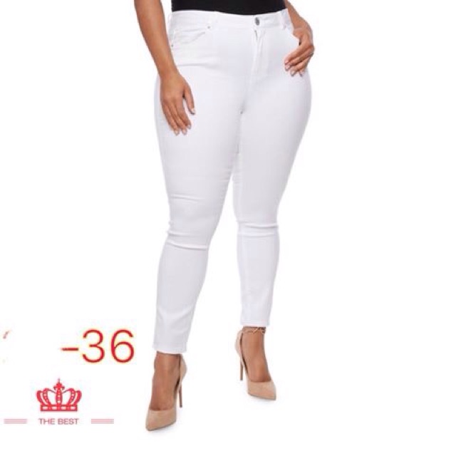 best plus size white jeans