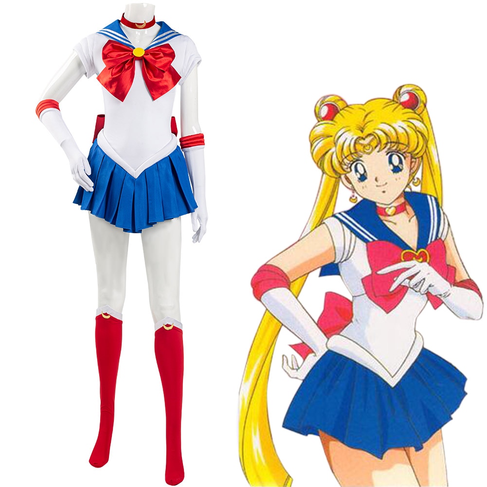 Costume Sailor Moon Tsukino Usagi Costume complet pour Halloween Carnaval 