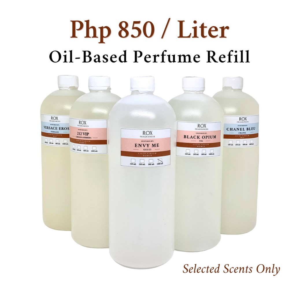SALE 1 Liter of Oil Based Perfume REFILL (Selected Scents Only