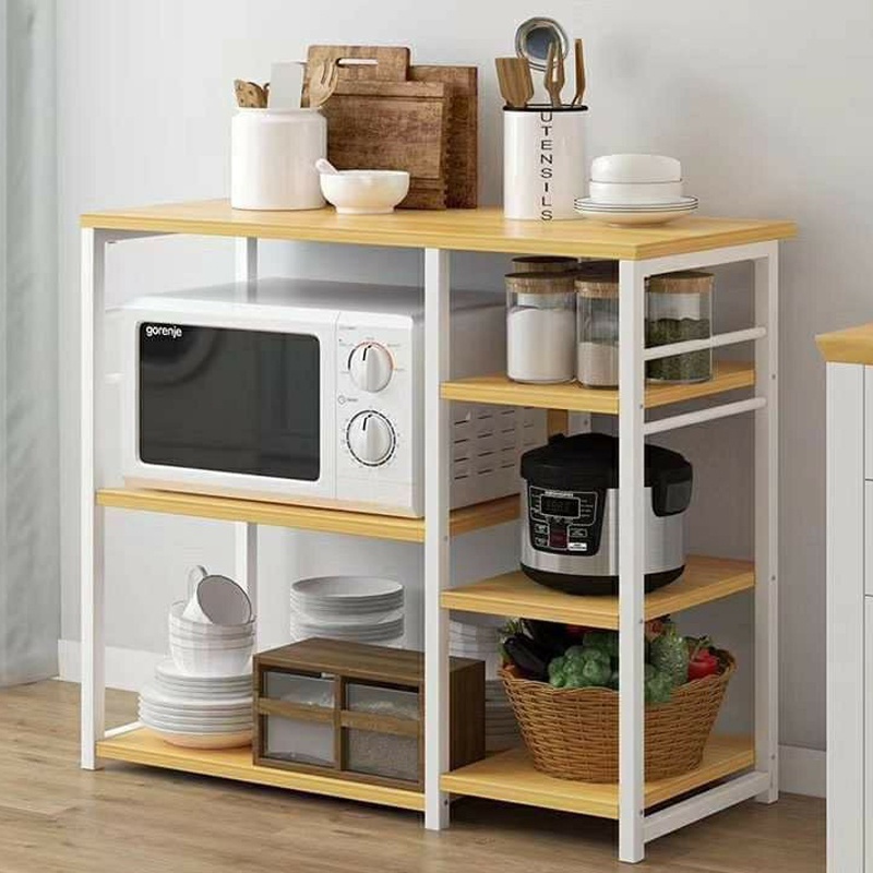 Modern Multi Storage Kitchen Island Rack Stand Table Appliances