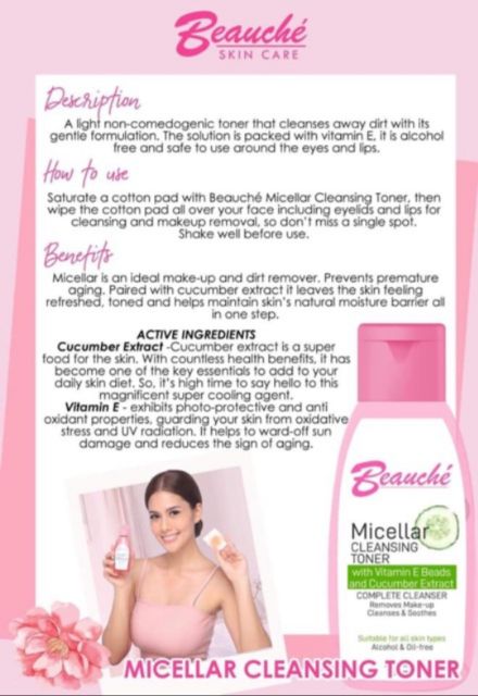 beauche micellar cleansing toner