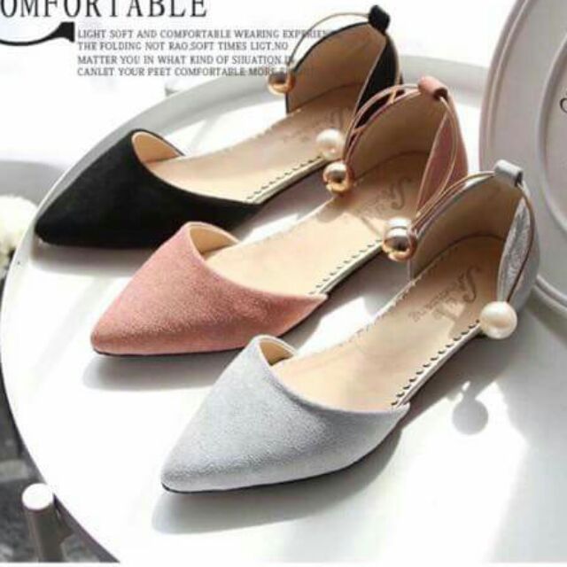 Restock Pointed gamuza doll shoes wg/kmt | Shopee Philippines