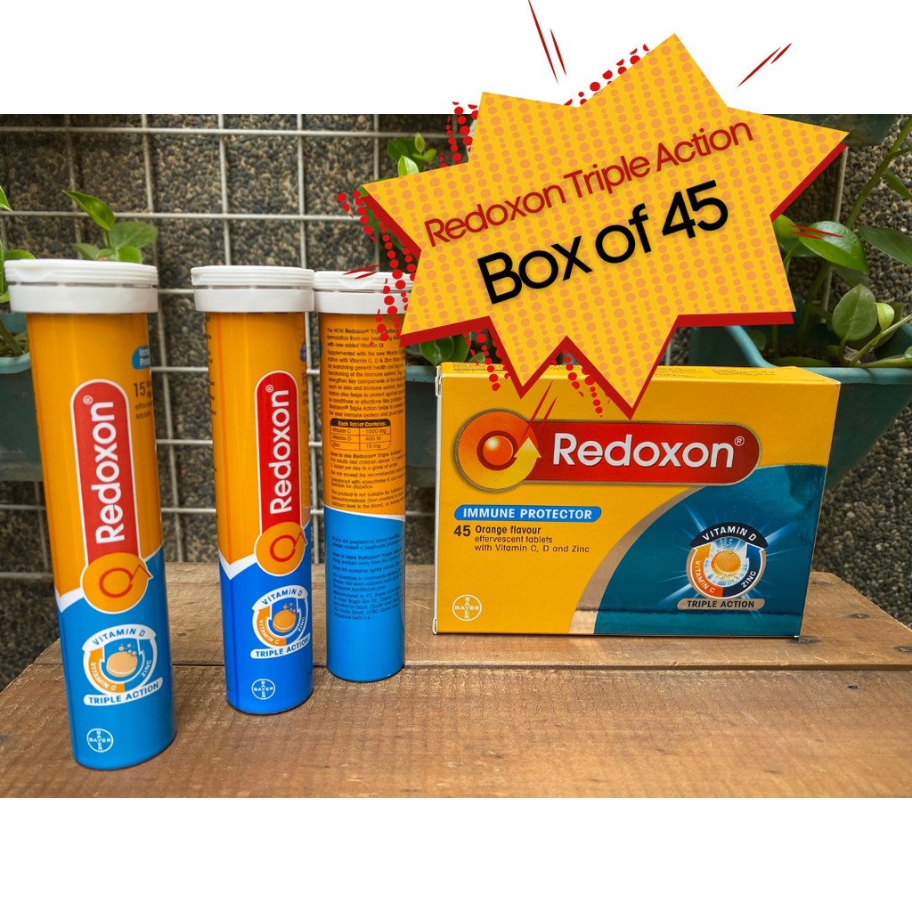 Redoxon Triple Action Immune Protector Box Of 15pcs Or 45pcs Shopee Philippines