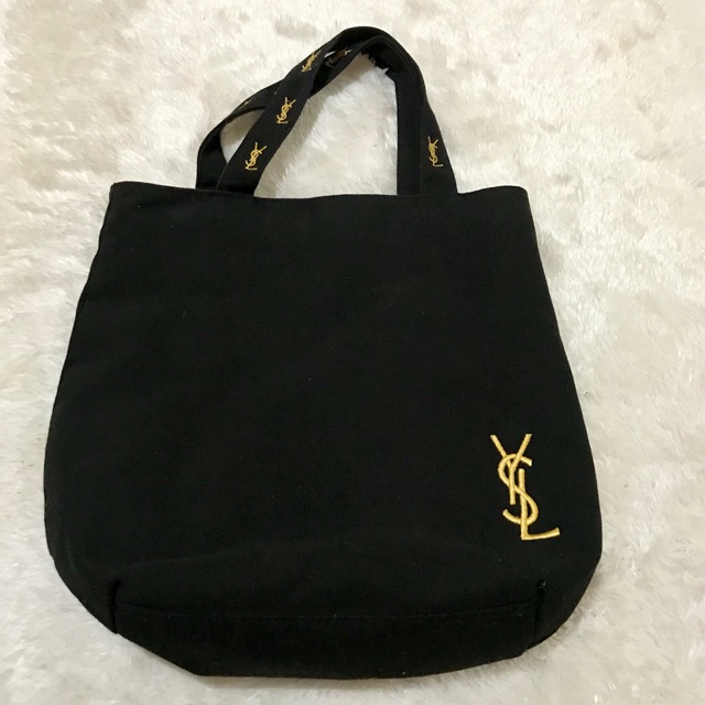 Ysl Black Canvass Shopper Bag Vip Gift | Shopee Philippines