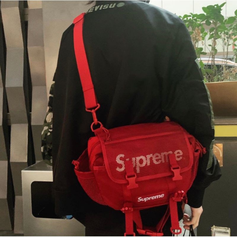 supreme belt bag red