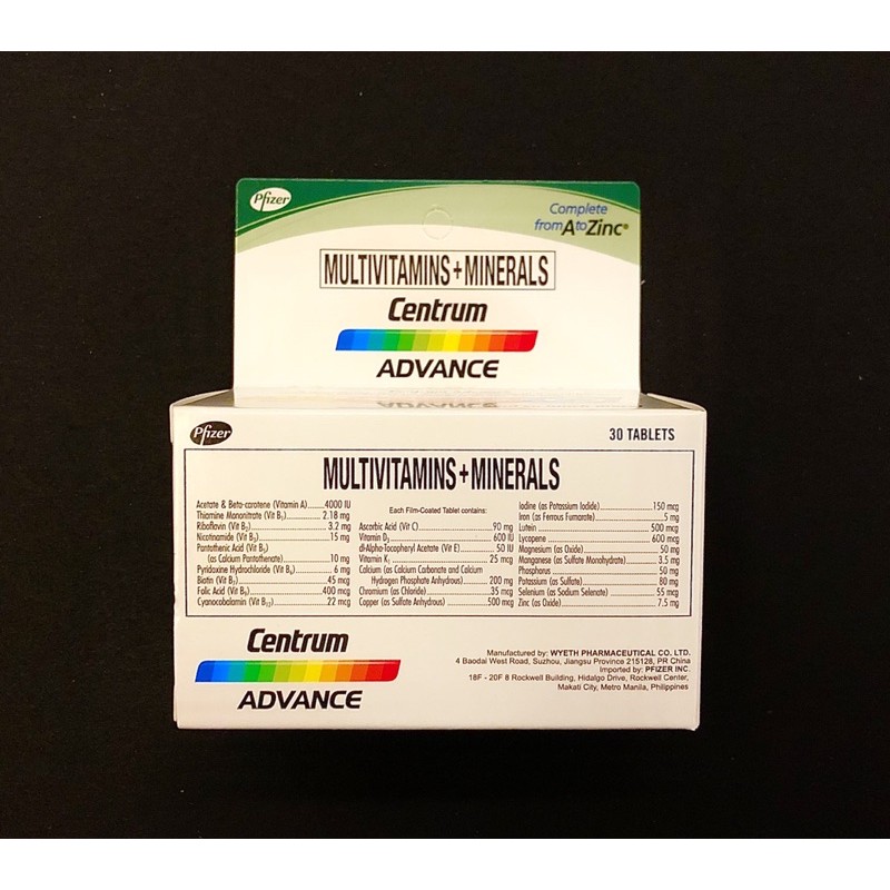 Centrum Advance Multivitamins + Minerals (30 tablets) Shopee Philippines