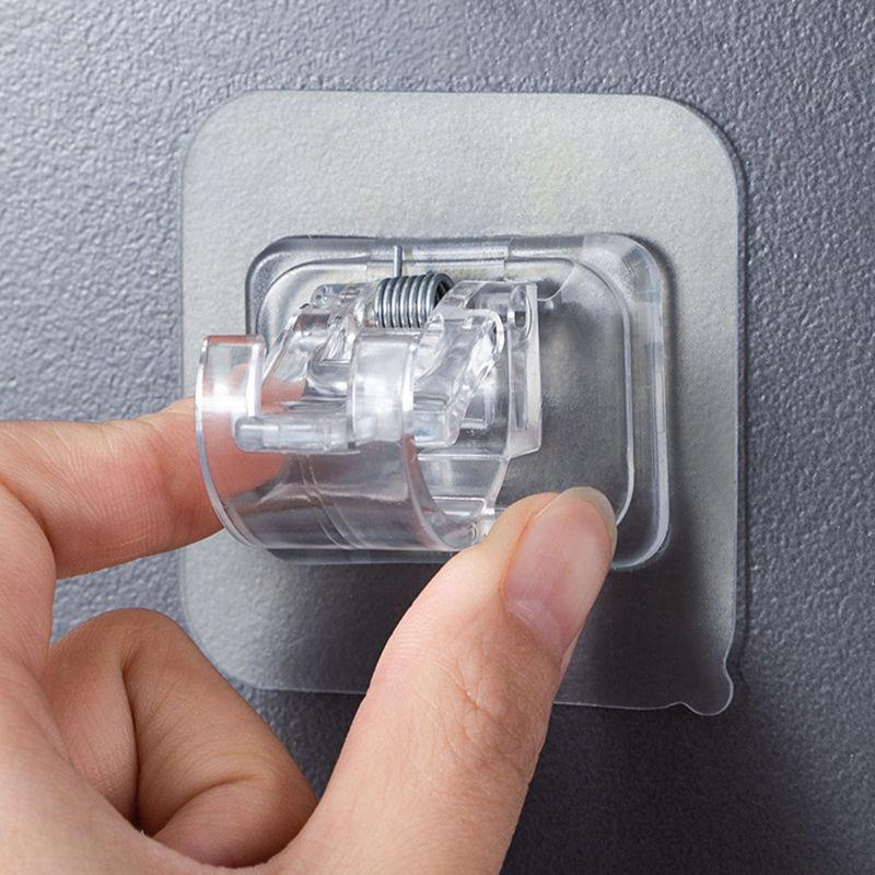 2pcs NailFree Adjustable Curtain Rod Holder Clamp Hooks Rod Bracket