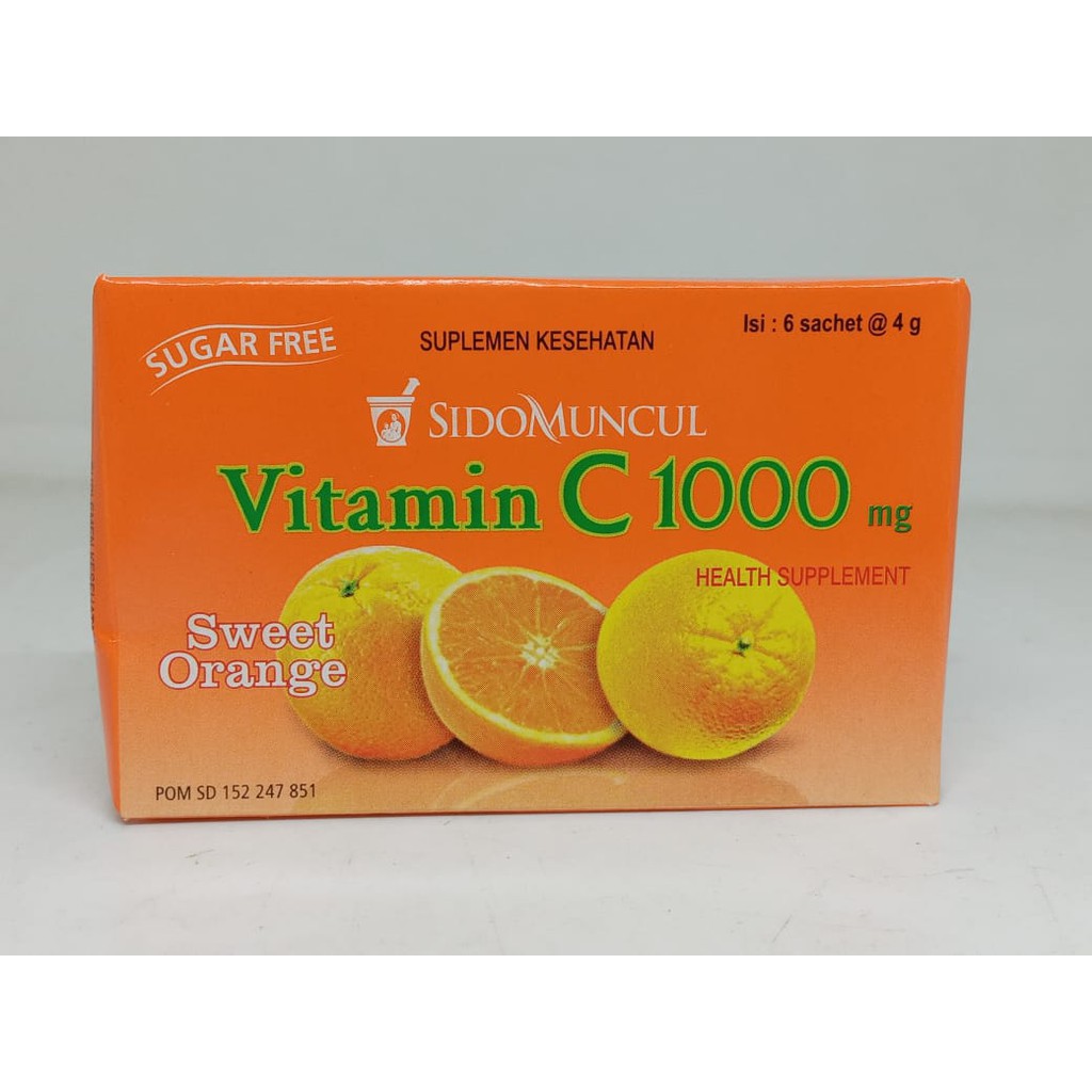 Vitamin C 1000 Mg Sidomuncul 1 Box 6 Sachets For Endurance Shopee Philippines