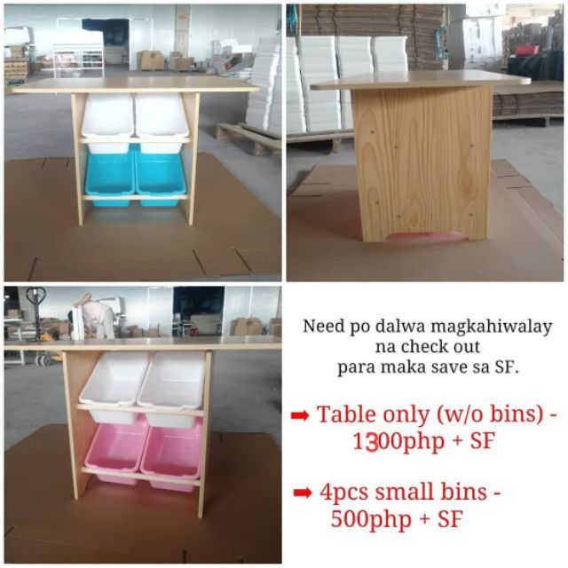kids storage table