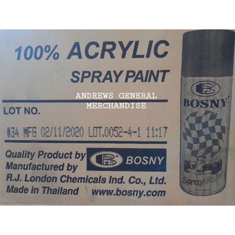 BOSNY ACRYLIC SPRAY PAINT ( BOX /12 CANS ) Shopee Philippines