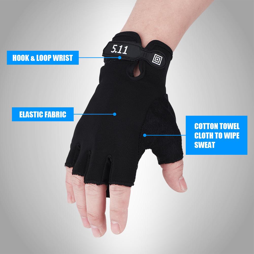 5 finger half gloves