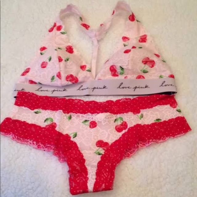 red victoria secret underwear