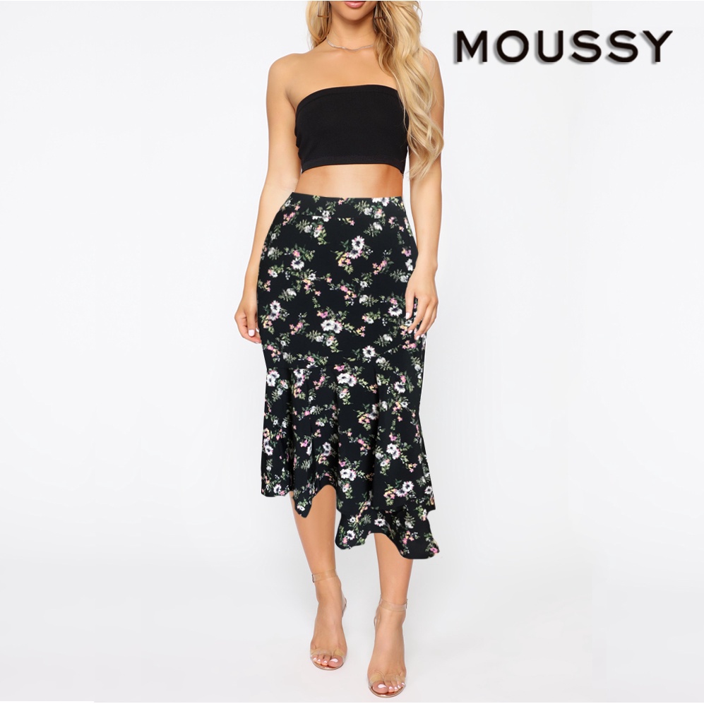 moussy sheer long skirt