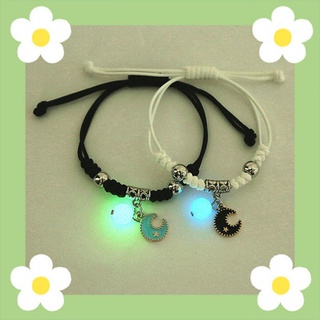 2Pcs Luminous Bracelet For Couple Fashion Best Friends Adjustable Bracelets Lover Friendship Braided Bracelet
