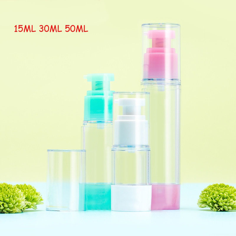 HaNi 15ML 30ML 50ML Empty Plastic Lotion Pump Airless Bottle, DIY Pink ...