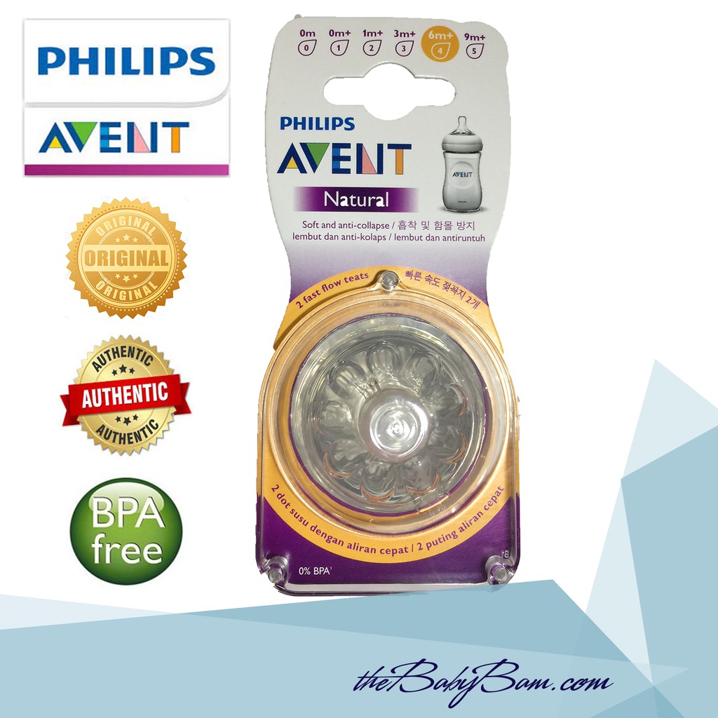 philips avent natural teat 3 holes