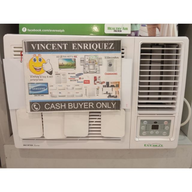 Everest FULL INVERTER window type aircon 1hp 1.5hp 2hp 2.5hp Shopee