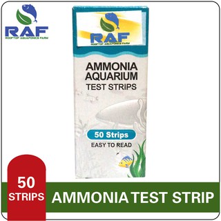 RAF Ammonia Instant Water Test Strips for Pool, Fresh & Salt Water Aquarium & Aquaponics  (50 Strips #1