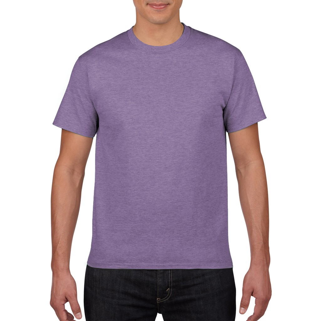 Gildan Premium Cotton Adult T Shirt Heather Purple Shopee Philippines