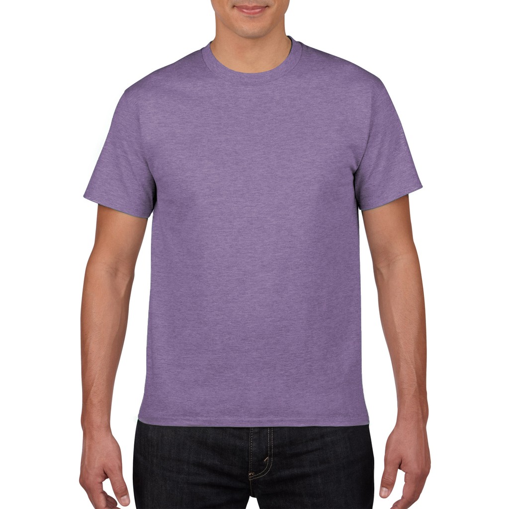 Gildan Premium Cotton Adult T Shirt Heather Purple Shopee Philippines 8401