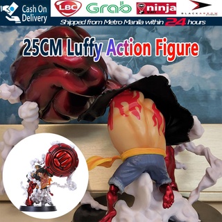 【Fast Delivery】25cm One Piece Monkey D Luffy Janpanese Anime Large Cake Car Desk PVC Figure Model To