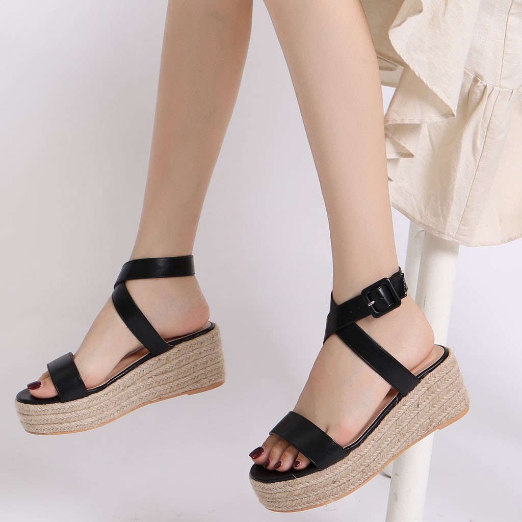 rope platform sandals