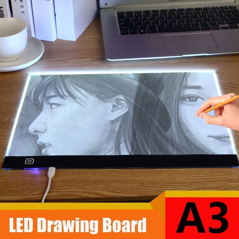 A3 Mini Led Light Drawing Tracing Tracer Copy Board Three Level Dimming Digital Tablet Eye Protecting Drawing Pad Shopee Philippines