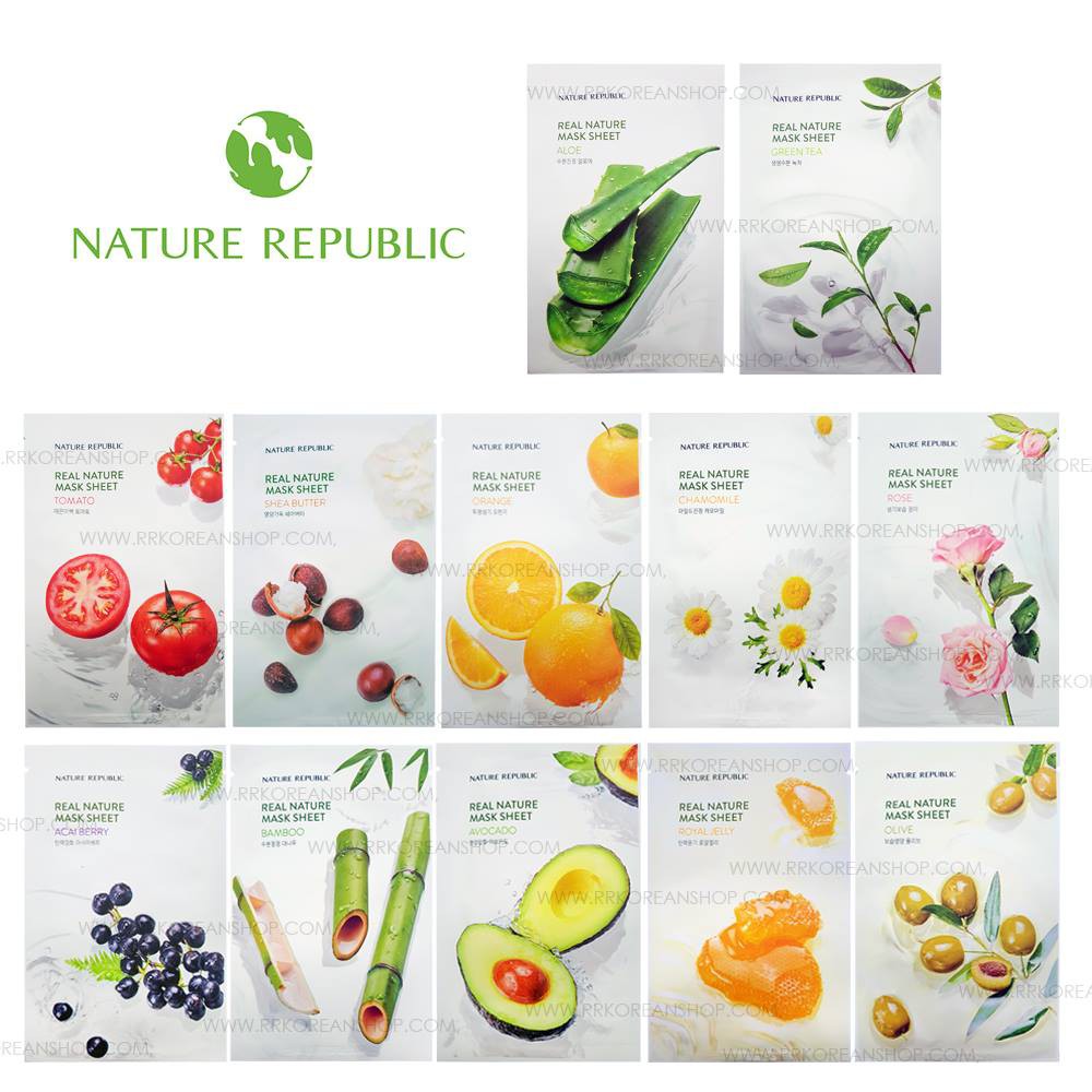 Nature Republic Real Nature Mask Sheet [RENEWAL] | Shopee Philippines