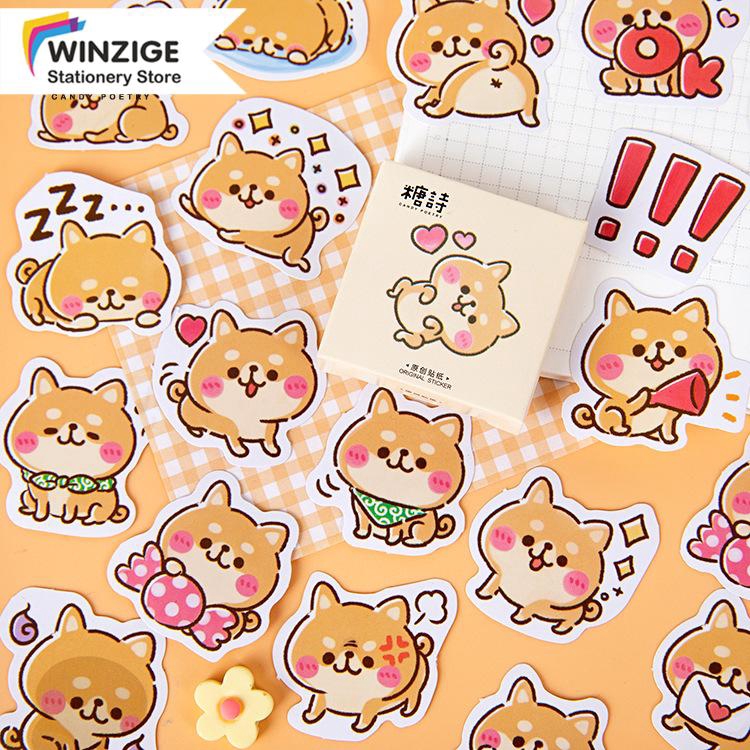 Cute Mini Size Animal Sticker Set，90 Pieces Kawaii Small Cat and Shiba Inu Dog Decoration Stickers Decal Pack for Bullet journaling DIY Phone Case Laptop Scrapbook Suitcase Diary Notebooks Album 