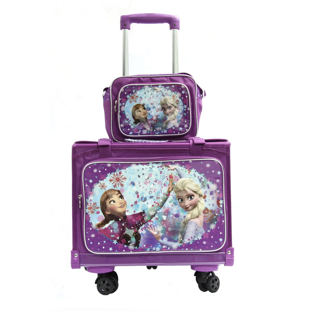 purple trolley bag