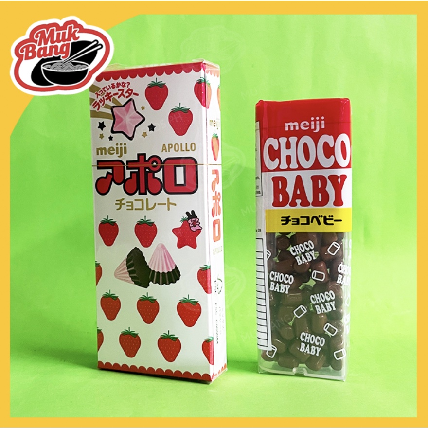 Meiji Choco Baby 32g / Meiji Apollo Chocolate Strawberry 46g | Shopee ...