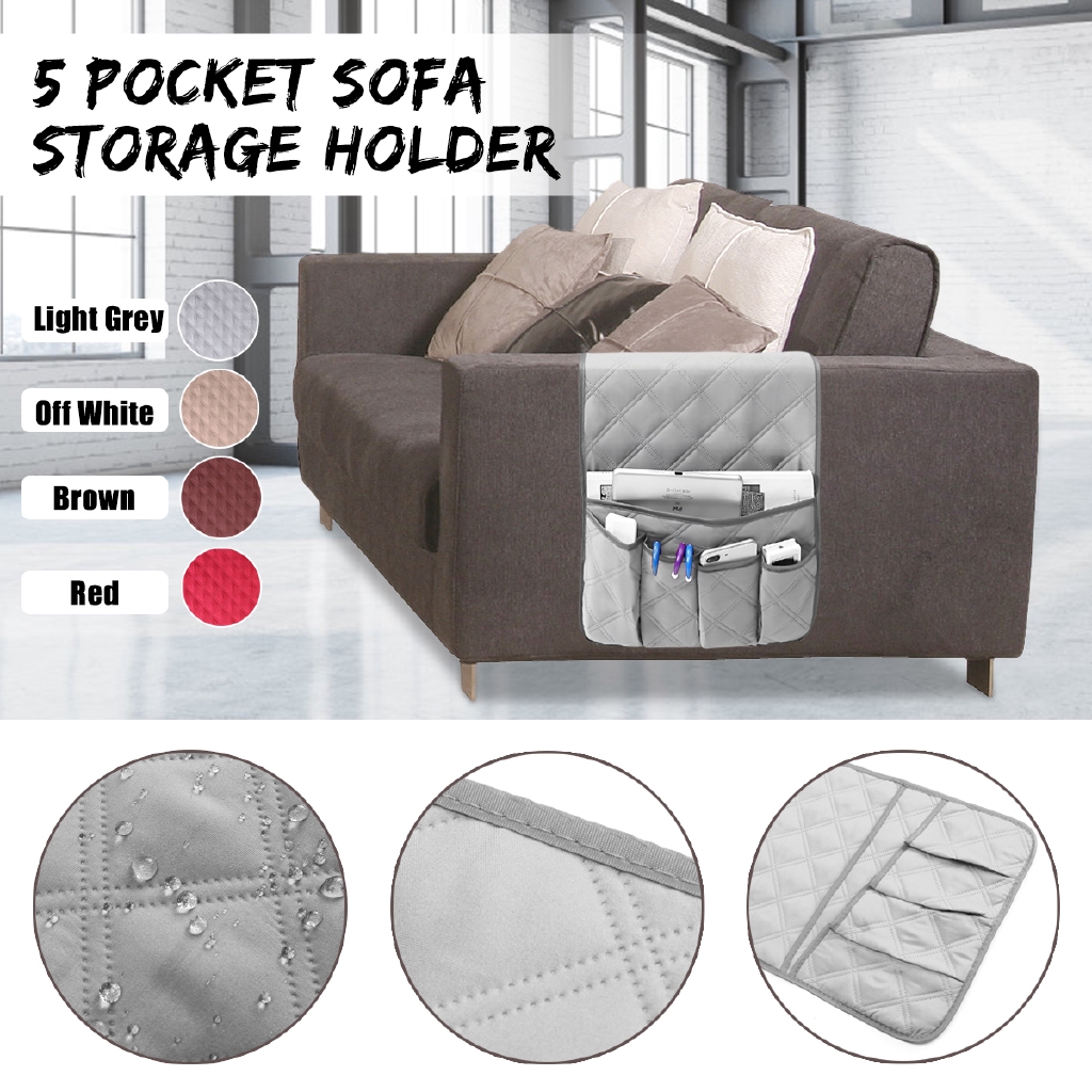 Original 5 Pocket Armchair Sofa Book Storage Candy Organizer Tv Remote Control Holder Shopee Philippines