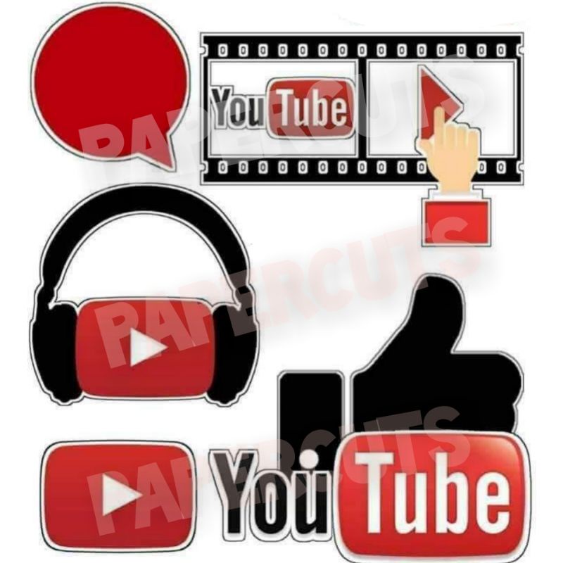 CUSTOMIZED PRINTED CAKE TOPPER PERSONALIZED YOUTUBE CAKE & CUPCAKE