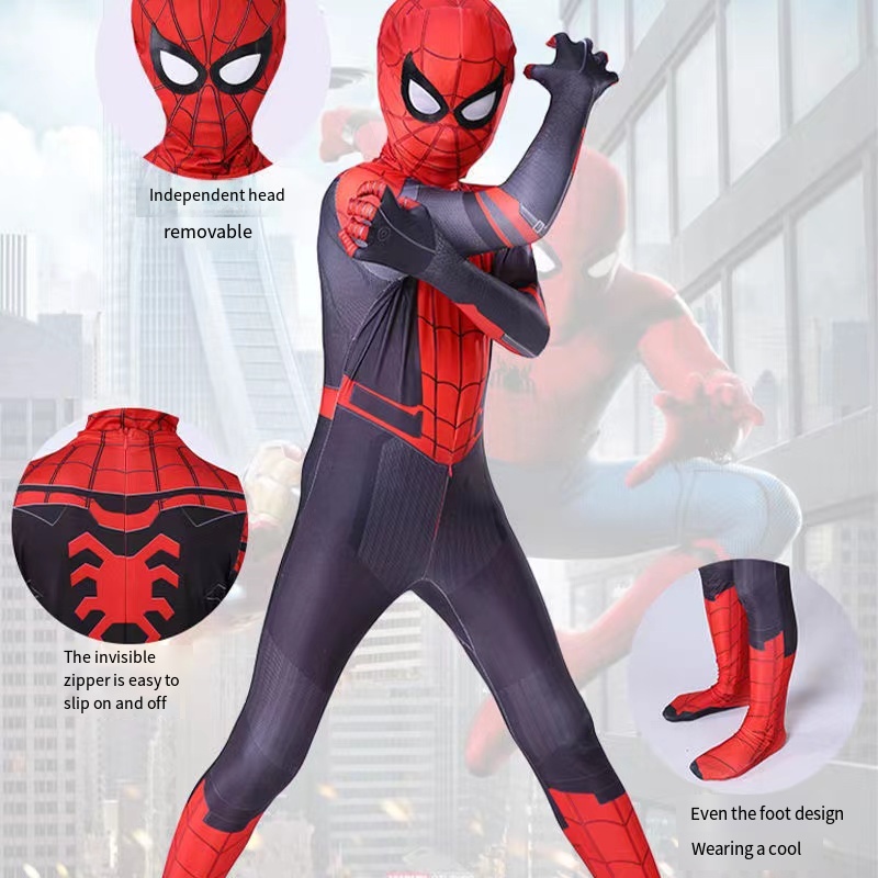 Spiderman Costume Cosplay Peter Parker Zentai Suit Superhero Bodysuit  Halloween Costume for Kids | Shopee Philippines