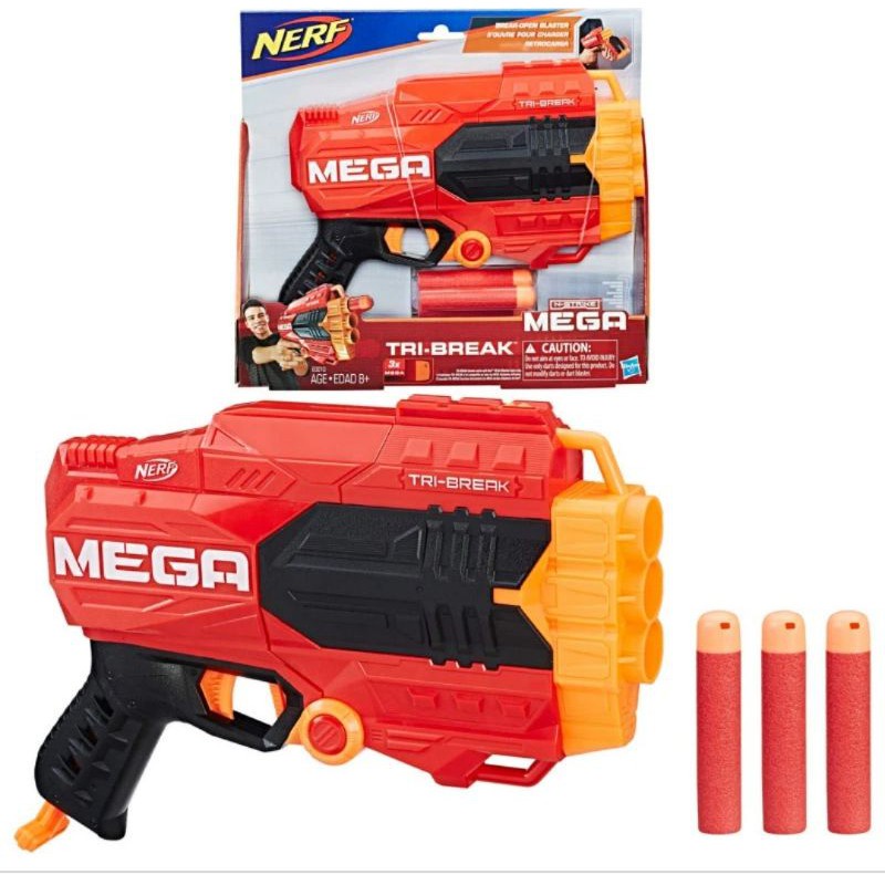 ORIGINAL NERF MEGA TRI-BREAK toy tommy gun | Shopee Philippines